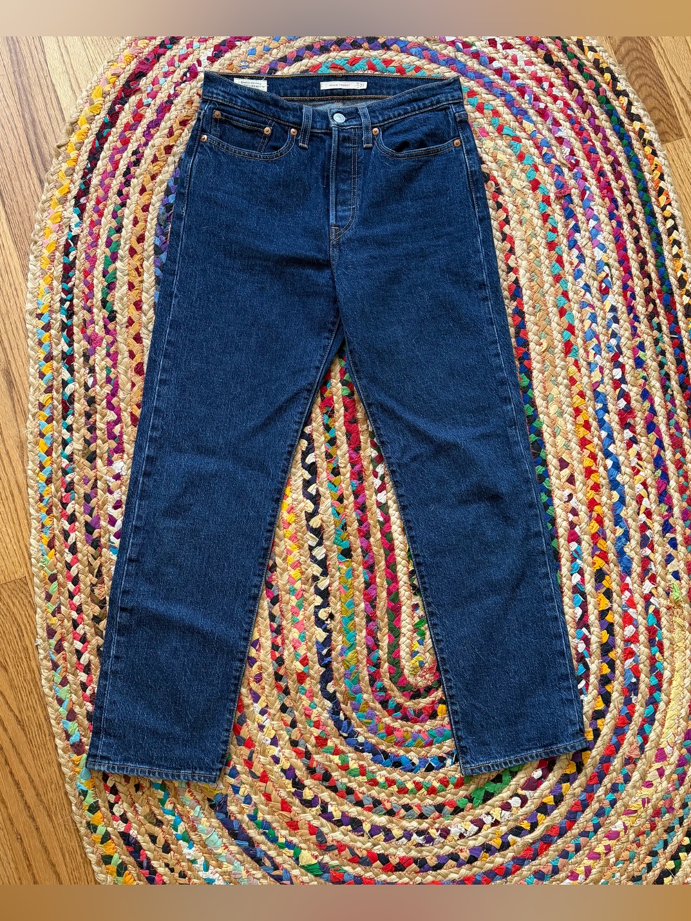 Levi’s Premium Wedgie Straight Ankle Jeans in Indigo Dark Wash W 27 L28